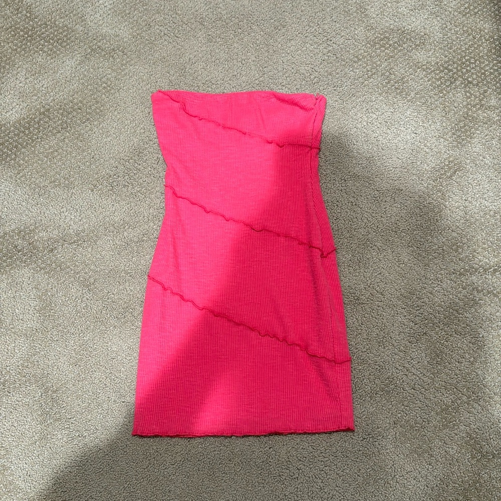 Red Strapless Mini Dress